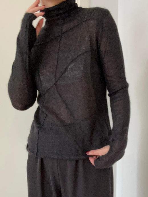 Lynn Gong｜曲线高领针织打底衫 商品图5