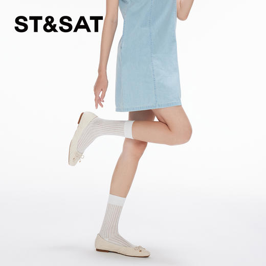 星期六温柔风蝴蝶结平底鞋SS4111112A 商品图4