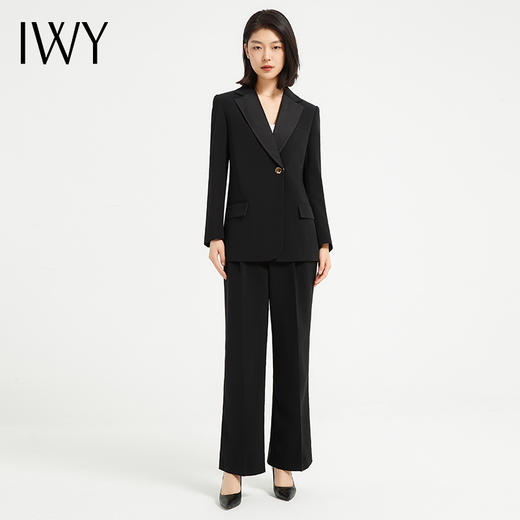 IWY/经典黑色一粒扣西装套装C13311+P33518 商品图1