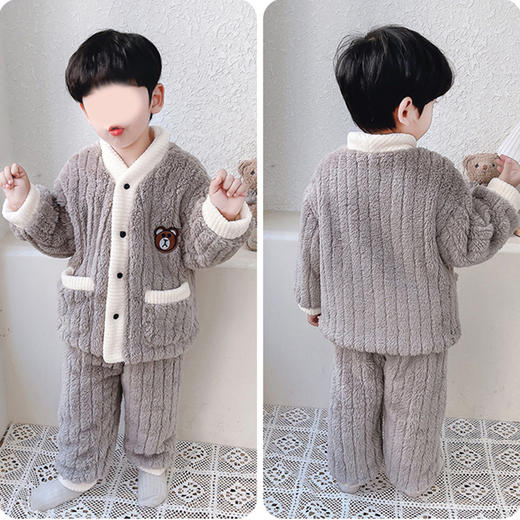 裁缝学苑TX37珊瑚绒睡衣纸样儿童冬季双层开衫童装法兰绒家居服样板 商品图4