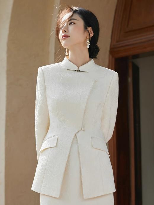 扶摇 新中式国风套裙秋冬微高领轻奢高级感收腰半身裙套装女 商品图0