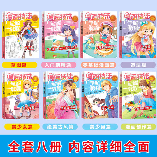 漫画基础教程美少女人物综合篇素描超级动漫新手初学零基础入门手绘临摹画册本技法书籍q版日本古风男生教材 商品图4