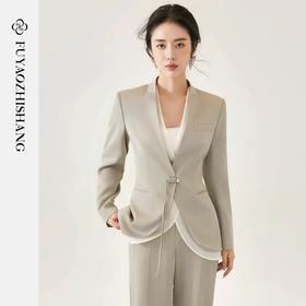 扶摇 新中式西装套装女气场强大女装秋冬新款中国风盘扣外套