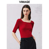 VIMAGE纬漫纪春季新款时尚显瘦方领小上衣V2113704 商品缩略图2