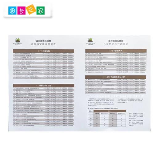 溪谷感统与体育儿童感觉统合测量表测评表 商品图1
