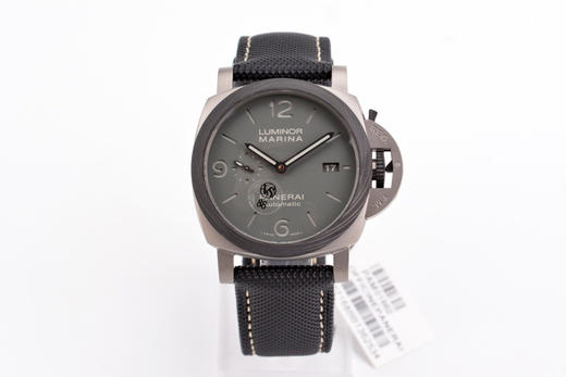 NOOB official新品：沛呐海Luminor Marina 44MM “烟灰”1662 喷砂钛壳工业感十足护侨把 圈口 把头深色碳纤维 色调层次高级上档次，与1661 相似却比1661 更闷骚 商品图0