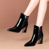 【7天发货】粗跟时尚高跟鞋，冬季加绒马丁靴XME-9333 商品缩略图2