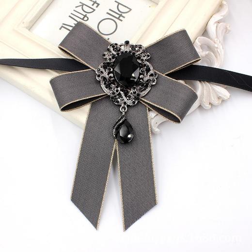 欧美黑宝石配饰领结现货 合肥厂家供货跨境电商手工领结TS80 商品图2