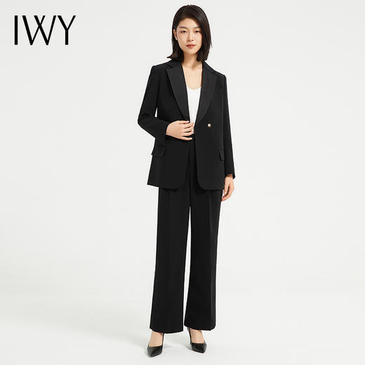 IWY/经典黑色一粒扣西装套装C13311+P33518 商品图3