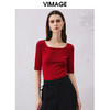 VIMAGE纬漫纪春季新款时尚显瘦方领小上衣V2113704 商品缩略图3