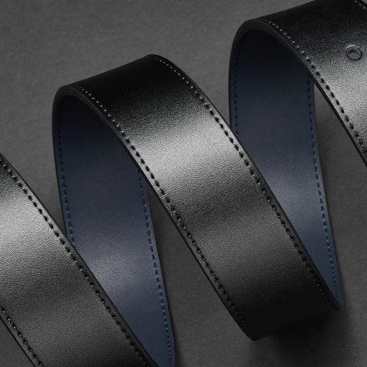 柒牌男装配饰针扣皮带2024新款商务休闲年轻人百搭黑色西装裤腰带	126P70130 商品图3