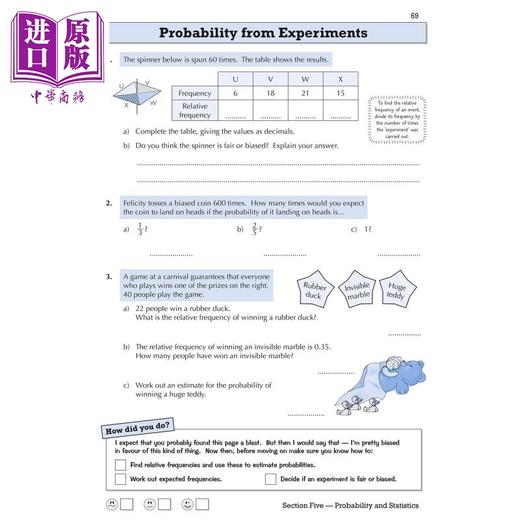 预售 【中商原版】英国原版CGP教辅 KS3数学9年级目标练习册KS3 Maths Year 9 Targeted Workbook (with answers) 中学教辅 英文 商品图3