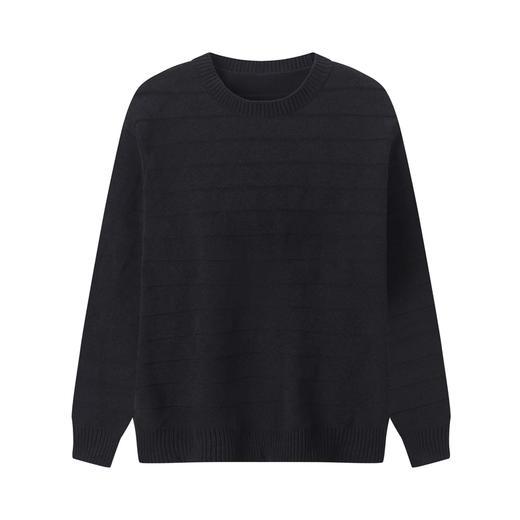 gxgjeans男装冬季黑色针织衫提花圆领套头毛衣男 热卖毛衫 商品图4