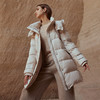 【中长款女士90白鹅绒服】23年冬季新品女士中长款连帽羽绒服腰带收腰外套 商品缩略图5
