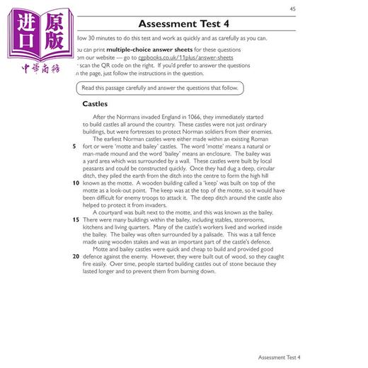 【中商原版】英国CGP 11+ GL English Practice Book & Assessment Tests - Ages 8-9 (with Online Edition) 商品图4