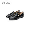 Dfuse迪芙斯2024春季新款质感压纹漆皮平底通勤乐福鞋DF41112031 商品缩略图4