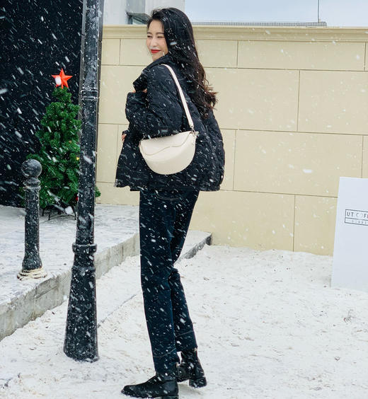 【百图lulu定制】【纸片人羽绒服】90白鸭绒 仿钻绒 短款 菱形格纹衍缝 羽绒服外套 商品图8