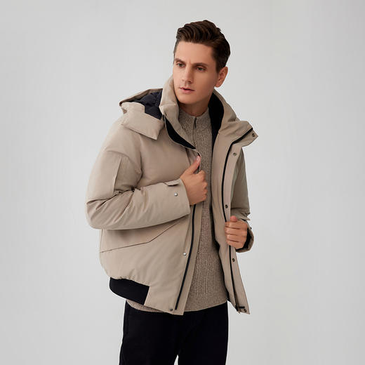 【男士90白鹅绒羽绒服】23年冬季新品男士加厚保暖连帽羽绒服舒适保暖外套 商品图1