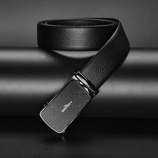 柒牌男装配饰自动扣牛皮腰带春季新款商务休闲正装中青年百搭皮带	126P70010 商品图1