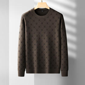 【圈】【绢丝绒】【新款DDS】大依优型大码男装针织衫毛衫毛衣休闲加肥加大男士胖子大码内搭上衣打底衫