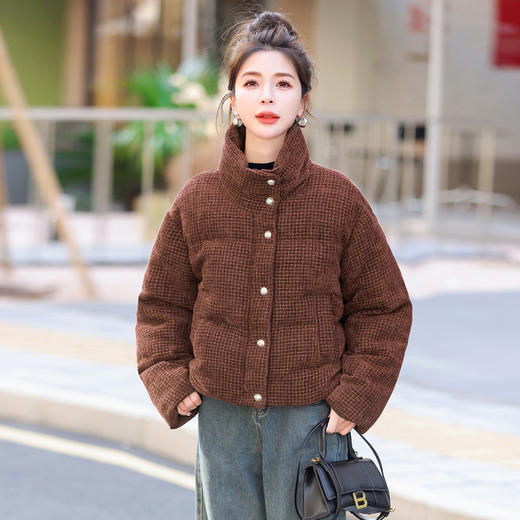 HR WY95839加绒加厚保暖时尚宽松显瘦外套 商品图1