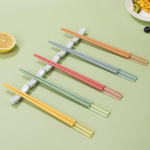 康巴赫（KBH）果冰纷五彩分食合金筷（5双装）KH-JKGB01 商品图0