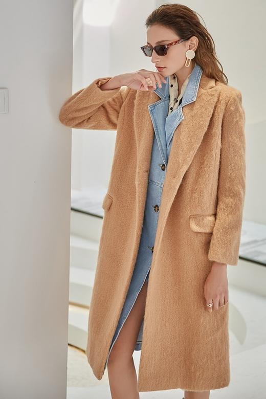 DAMO WANG/王大墨 驼色西装长大衣外套 14080 商品图4