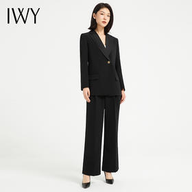 IWY/经典黑色一粒扣西装套装C13311+P33518