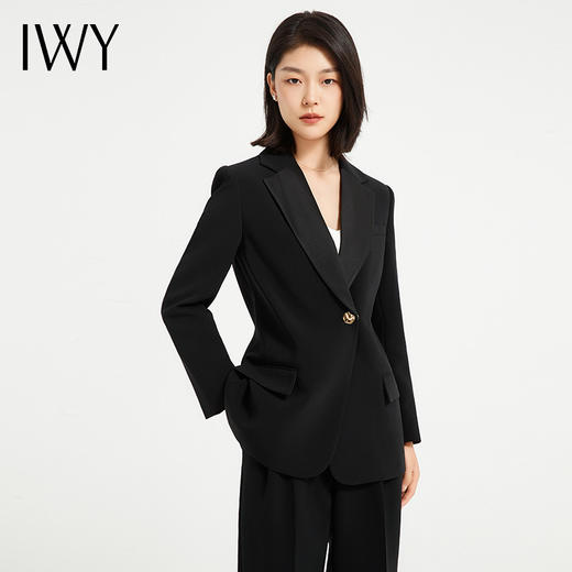 IWY/经典黑色一粒扣西装套装C13311+P33518 商品图2