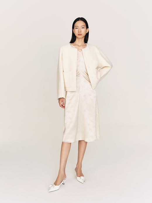 中式优雅 提花精裁收腰连衣裙FD483223D 商品图7