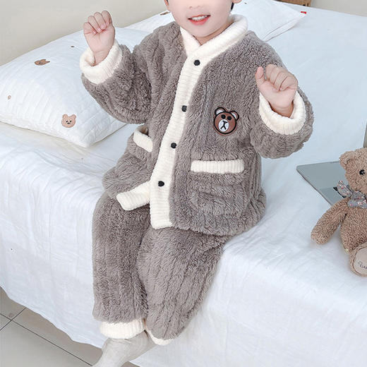 裁缝学苑TX37珊瑚绒睡衣纸样儿童冬季双层开衫童装法兰绒家居服样板 商品图1