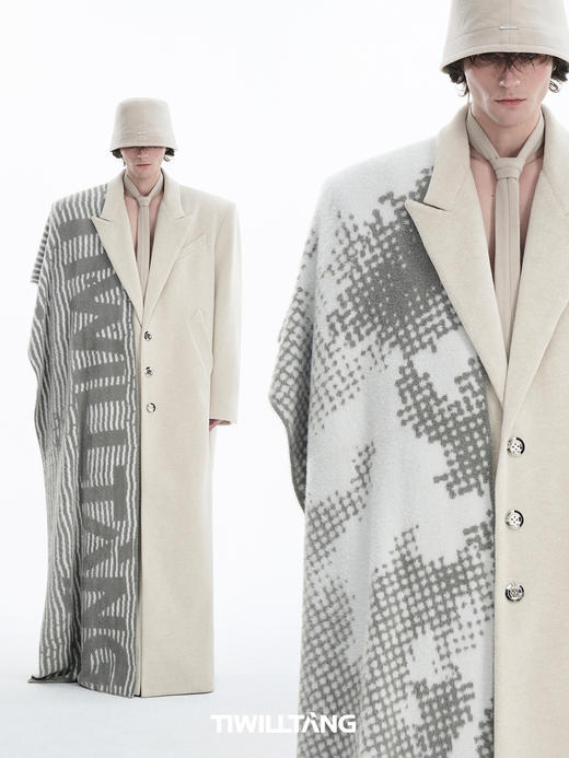 TIWILLTANG启世录“暹御茗宙”静奢风浪漫颜值仿貂毛提花保暖围巾 商品图1