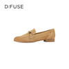Dfuse迪芙斯2024春季新款通勤羊皮马衔扣平底乐福鞋女DF41112033 商品缩略图1
