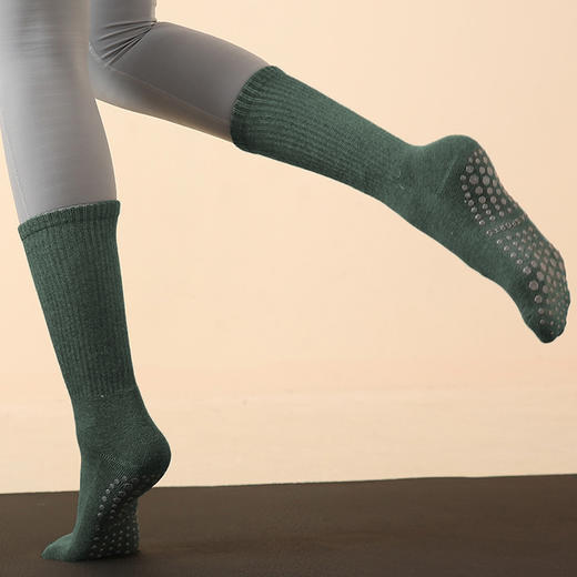 哈瓦塔爆款纯棉(中筒)加厚毛线防滑单面圆头袜H160123 商品图5