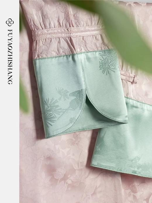 扶摇 陌上花开 新中式秋季通勤复古提花上衣衬衫女盘扣衬衣 商品图4