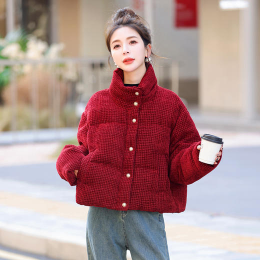 HR WY95839加绒加厚保暖时尚宽松显瘦外套 商品图2