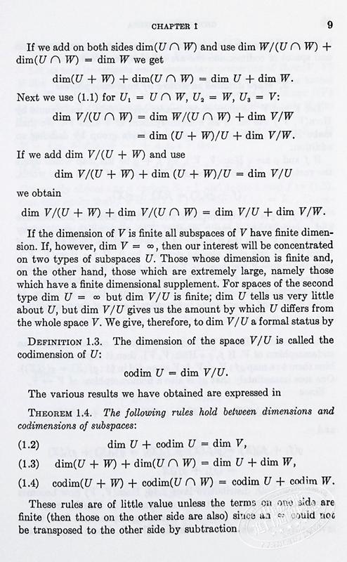 【中商原版】埃米尔 阿廷 几何代数 Geometric Algebra 英文原版 Emil Artin 商品图5