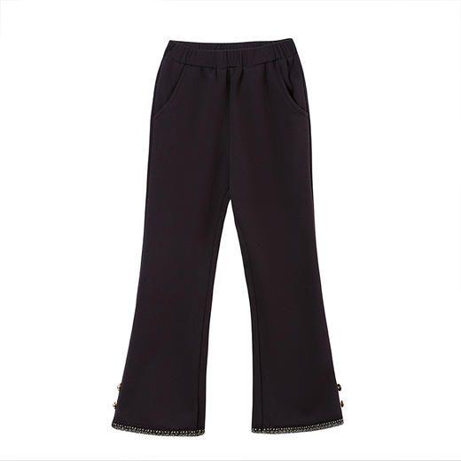 笛莎童装女童长裤2023新款中大童小女孩加厚香风喇叭裤 商品图4