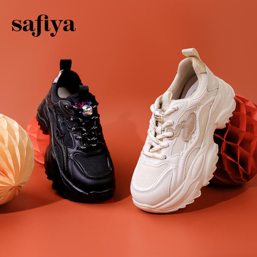 Safiya/索菲娅2024春季新品龙年限定设计感轻便减震休闲运动老爹鞋 SF41112407 商品图4