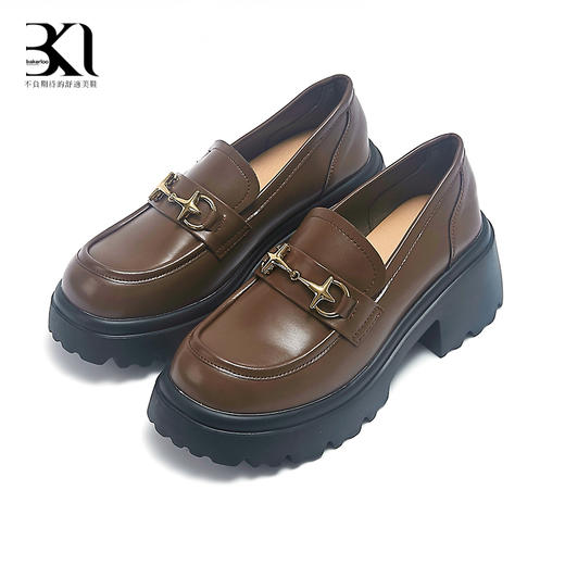 预售15天BAKERLOO倍加路娜搭扣时尚厚底乐福鞋 商品图0