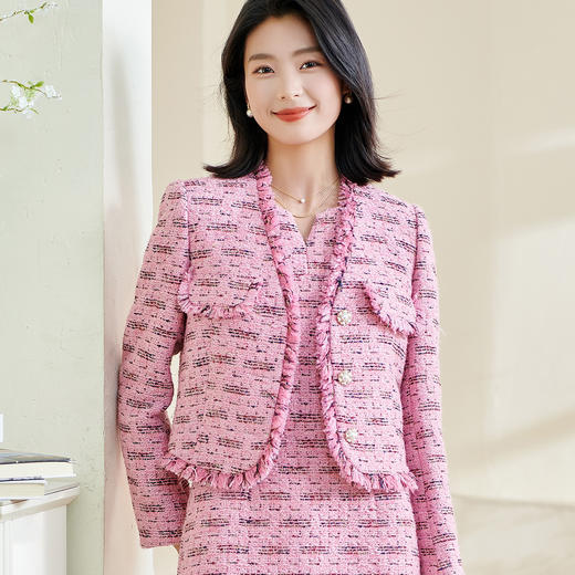 米思阳【小香风外套】2026春季新款时尚优雅气质通勤百搭外套 商品图3