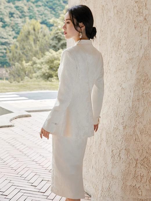 扶摇 新中式国风套裙秋冬微高领轻奢高级感收腰半身裙套装女 商品图5