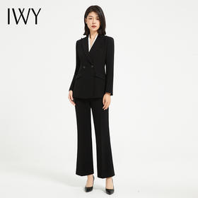 IWY/黑色西装套装女秋冬款高级感通勤面试正装职业装西服工作服C13502+P33502