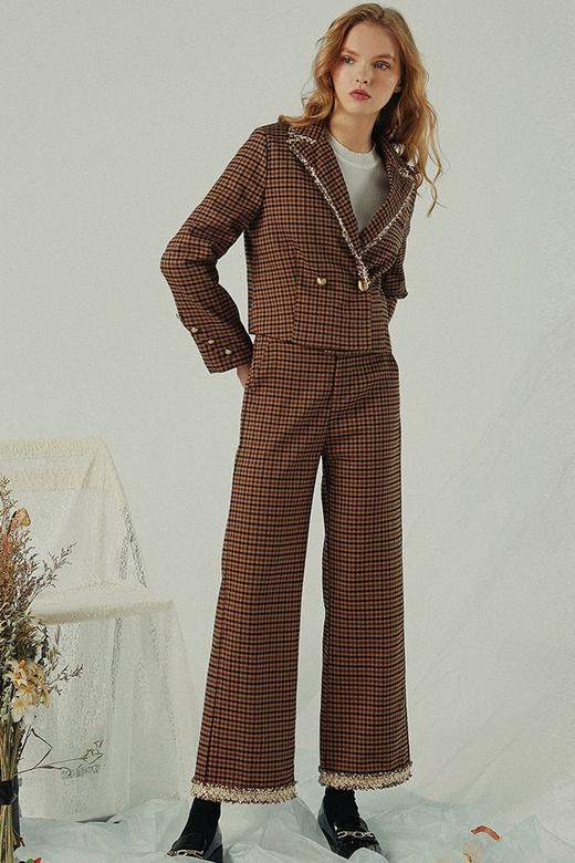 komello 棕色格子套装 14907 商品图5