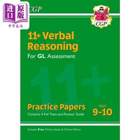 【中商原版】11+ GL Verbal Reasoning Practice Papers - Ages 9-10 with Parents Guide & Online Edition