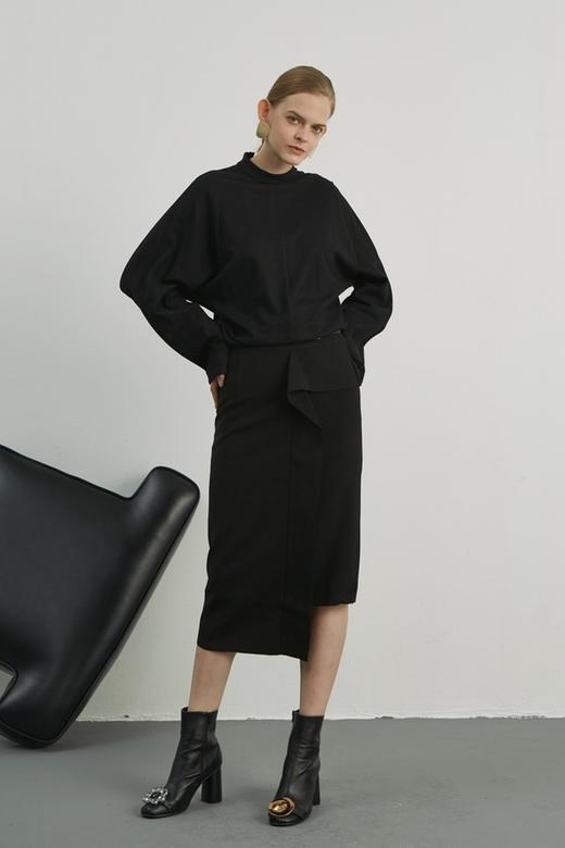 DAMO WANG/王大墨 黑色结构半裙 13951 商品图5