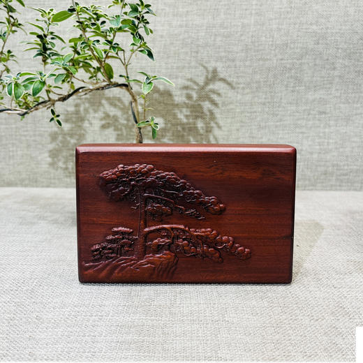 迎客松° 酸枝木书镇 商品图1