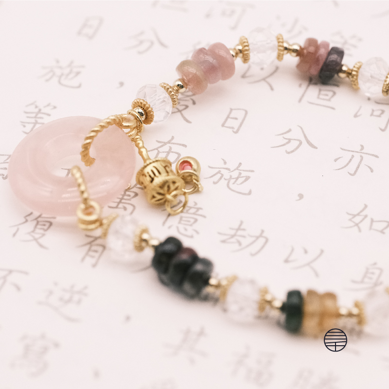 万物三千｜碧玺平安扣手链 饰品