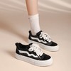 ZHR撞色拼接厚底板鞋女2023新款学院经典黑白运动休闲鞋韩版百搭 商品缩略图4
