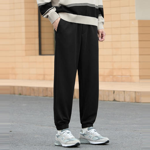 gxg jeans男装秋季黑色抽绳收口长裤JED10207893 商品图1